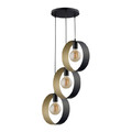 Pendant Lamp Happy 3x E27, black/gold