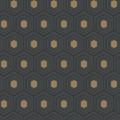 GoodHome Vinyl Wallpaper on Fleece Draba, black