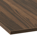 TOLKEN Countertop, brown walnut effect/laminated board, 122x49 cm
