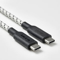 RUNDHULT USB-C to USB-C, black/white, 1.5 m/100 Wat