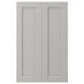 LERHYTTAN 2-p door f corner base cabinet set, light grey, 25x80 cm