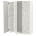 PAX / MISTUDDEN Wardrobe combination, white/grey patterned, 150x60x201 cm