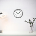 TJALLA Wall clock, low-voltage/silver-colour, 28 cm