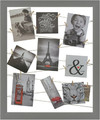 Collage Frame for Photos 40 x 50 cm, string, grey