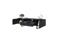 TV Cabinet Verica 200 cm, charcoal/black legs