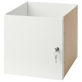 KALLAX Insert with a lock and door, white, 33x33 cm