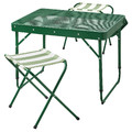 STRANDÖN Folding table set, green