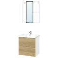 ENHET Bathroom, white/oak effect, 64x43x65 cm