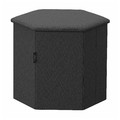 KJUGE Pouffe with storage, Knisa dark grey