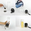 Double Wall Glass Bottle with Infuser