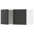 METOD Wall cabinet with 2 doors, white/Nickebo matt anthracite, 80x40 cm