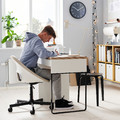 ELDBERGET / MALSKÄR Swivel chair, beige, black