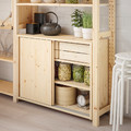 IVAR Cabinet with sliding doors, pine, 80x30x60 cm