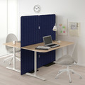 EILIF Screen, freestanding, blue/black, 80x150 cm