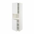 METOD High cab f micro w 2 doors/shelves, white/Stensund white, 60x60x200 cm