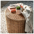 TOLKNING Pouffe with storage, handmade rattan