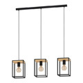 Pendant Lamp Libertad 3 x E27, black-wood