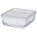 BESTÄMMA Food container with lid, glass, 0.5 l