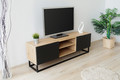 TV Cabinet Loftia Mini, metal base, artisan/matt black