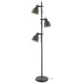 HEKTAR Floor lamp with 3-spot, dark grey