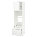 METOD / MAXIMERA Hi cab f ov/combi ov w dr/2 drwrs, white/Voxtorp matt white, 60x60x220 cm