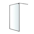 GoodHome Walk-in Shower Panel Ezili 120cm, black matt