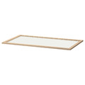 KOMPLEMENT Glass shelf, white stained oak effect, 100x58 cm