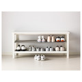 TJUSIG Bench with shoe storage, white, 108x50 cm