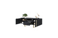 TV Cabinet Verica 150 cm, charcoal/gold legs