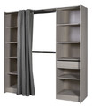 Wardrobe Form Eklips 200x200x48cm, grey oak