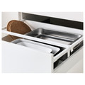 METOD / MAXIMERA High cab f oven/micro w dr/2 drwrs, white/Bodbyn grey, 60x60x200 cm