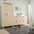 SMÅSTAD / PLATSA Wardrobe, white birch/with 2 chest of drawers, 180x57x133 cm