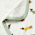 DRÖMSLOTT Blanket, puppy pattern/dot pattern multicolour, 80x100 cm