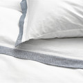 TÅTELSMYGARE Duvet cover and 2 pillowcases, white/blue, 200x200/50x60 cm