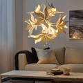 RAMSELE Pendant lamp, flower, white, 43 cm