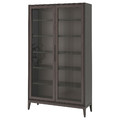 REGISSÖR Glass-door cabinet, brown, 118x203 cm