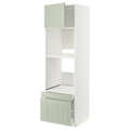 METOD / MAXIMERA Hi cab f ov/combi ov w dr/2 drwrs, white/Stensund light green, 60x60x200 cm