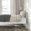 STJÄRNÖ Bed frame, white/Luröy, Standard Single