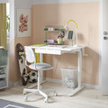 RELATERA Desk combination sit/stand, white/light grey-green, 90x60 cm