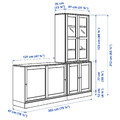 HAVSTA Storage combination w sliding doors, white, 202x47x212 cm