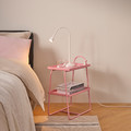 HATTÅSEN Bedside table/shelf unit, pink