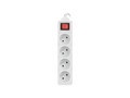 Lanberg Power Strip 4xFR, with circut breaker, full CU, 1.5m, white