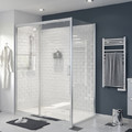 Shower Panel Wall Easy-in 100 cm, chrome/transparent