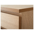 MALM Drawer unit on casters, white stained oak veneer