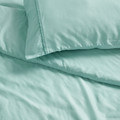 GUCKUSKO Duvet cover and 2 pillowcases, light turquoise, 200x200/50x60 cm