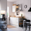 ENHET Kitchen, anthracite/white, 163x63.5x222 cm