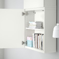 BESTÅ Wall cabinet with 2 doors, white/Lappviken white, 60x22x128 cm