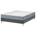 LYNGÖR Divan bed, Valevåg firm/light blue dark grey, Standard Double