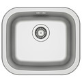 FYNDIG Single-bowl inset sink, stainless steel, 46x40 cm