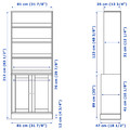 HAVSTA Storage combination, white, 81x47x212 cm